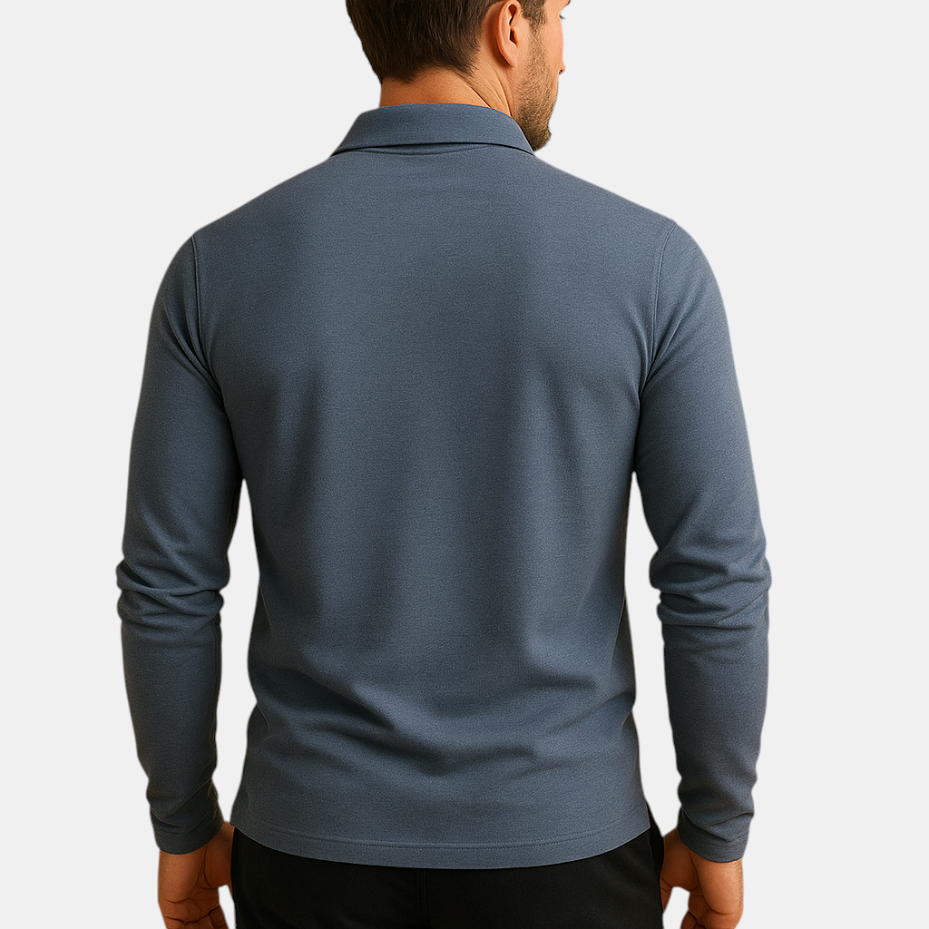 Luxueuze katoenen poloshirt voor heren, ideaal voor warme dagen en semi-formele outfits.