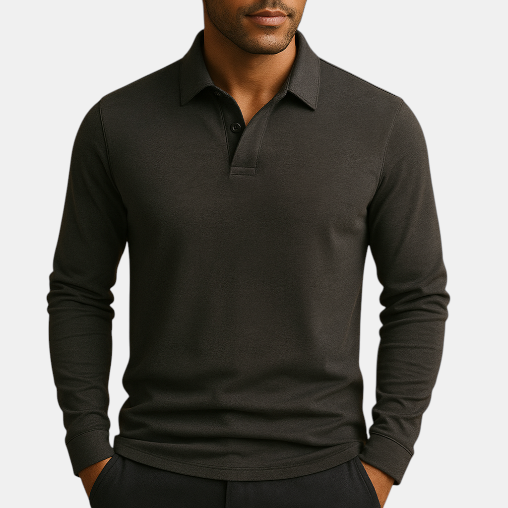 Stijlvolle katoenen poloshirt voor heren, gemaakt voor warme dagen en semi-formele gelegenheden.