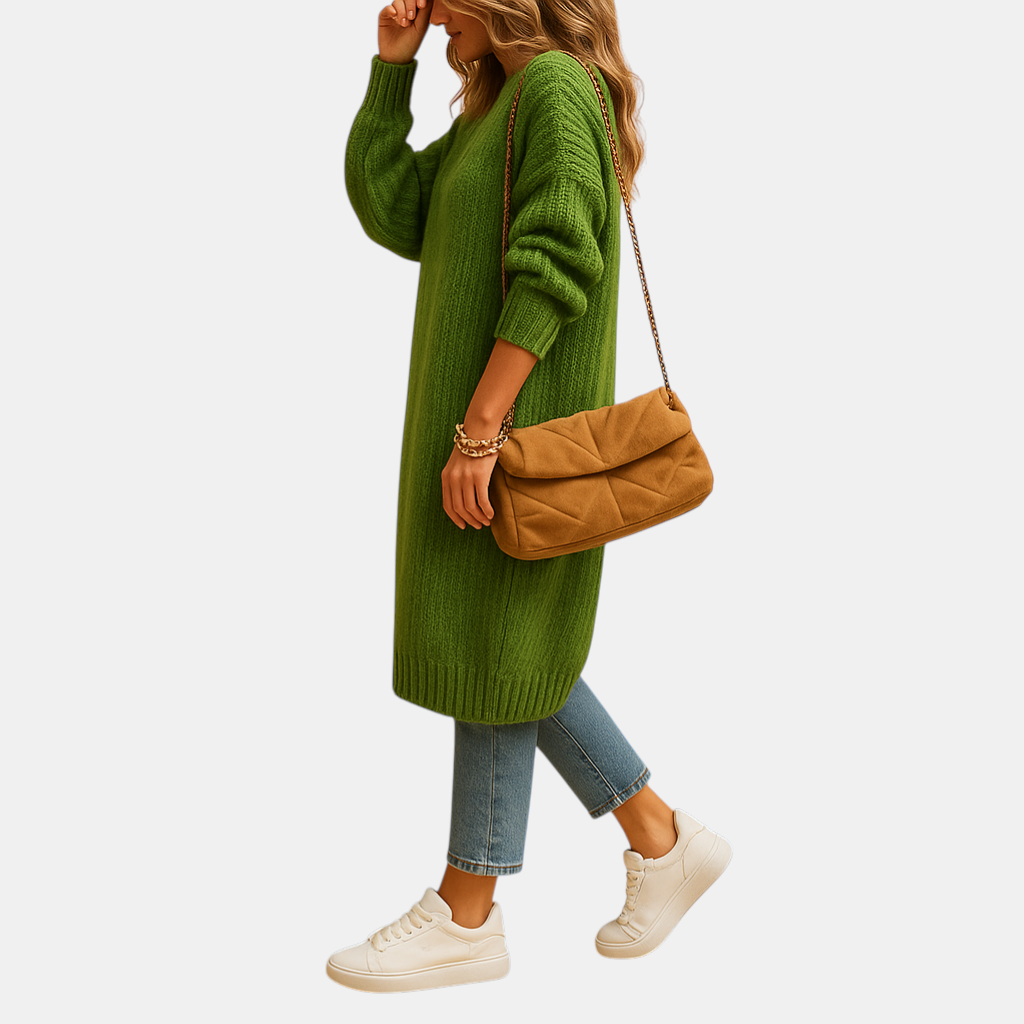 Klassiek gebreid damesvest met open voorkant en lange mouwen. Zacht, warm en perfect voor winter en tussenseizoenen in meerdere kleuren.