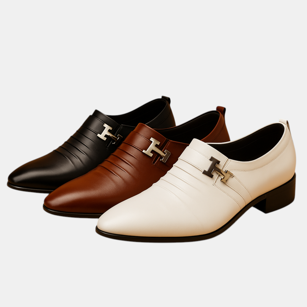 Klassieke business casual herenschoenen voor heren met puntige neus en comfortabele binnenzool, perfect voor kantoor en formele gelegenheden.