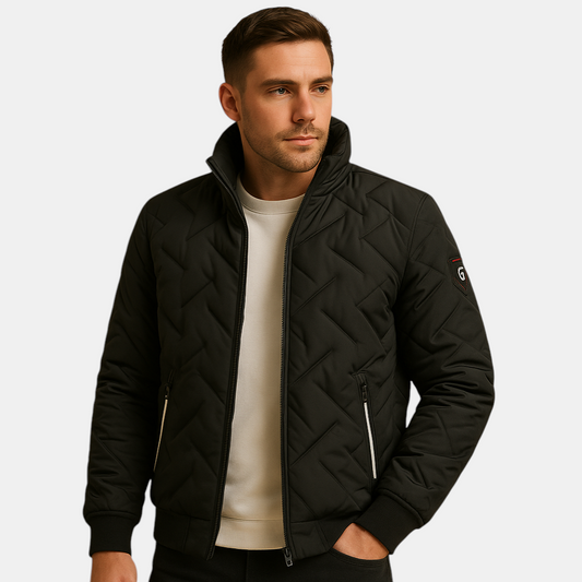 Klassieke pufferjas voor heren met gewatteerd design en comfortabele pasvorm, ideaal voor koude dagen en veelzijdig te combineren.