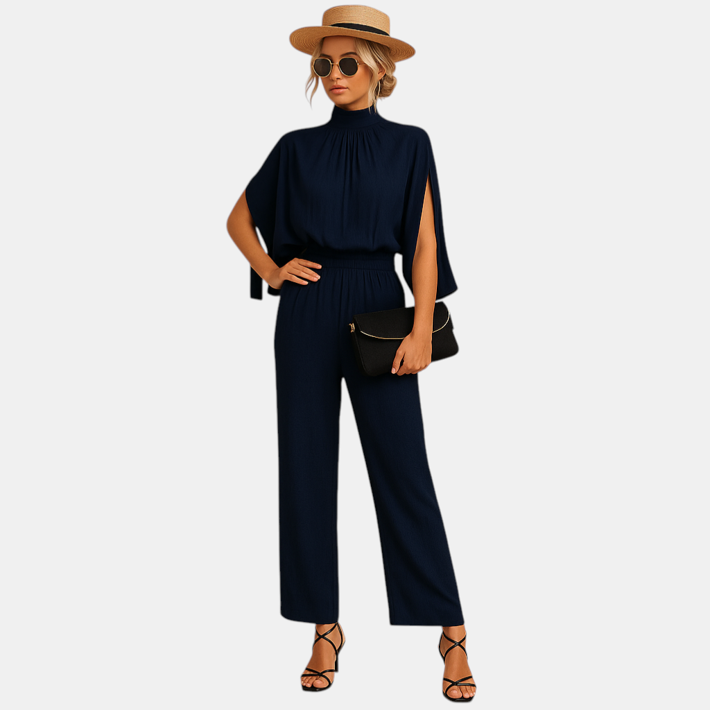 Lichte zomerjumpsuit voor dames met verstelbare bandjes, ademend materiaal en zakken, perfect voor strand, vakantie en zomerse uitstapjes