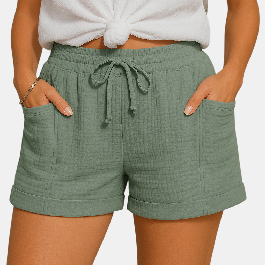 Luchtige zomershort voor dames met losse snit en ademend materiaal, perfect voor warme dagen, vakanties of een relaxte strandlook
