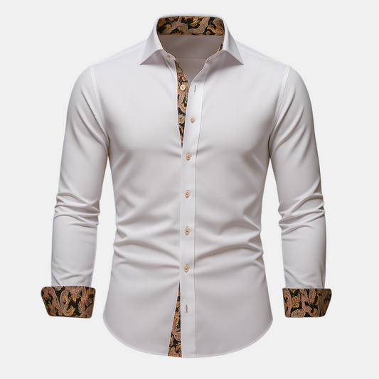 Elegant long sleeve classic shirt for men, perfect for formal and casual events