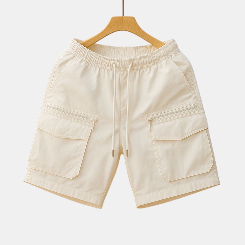 Elegant oversized heren cargo shorts made of quick-drying nylon with multiple pockets