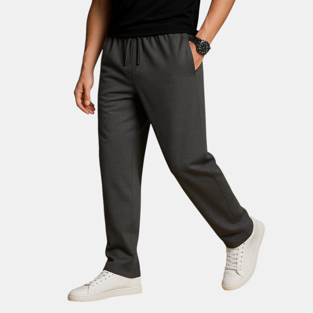 Oversized joggingsbroek voor heren met wijde pijpen in katoen, ideaal voor casual dagen en comfortabel loungen