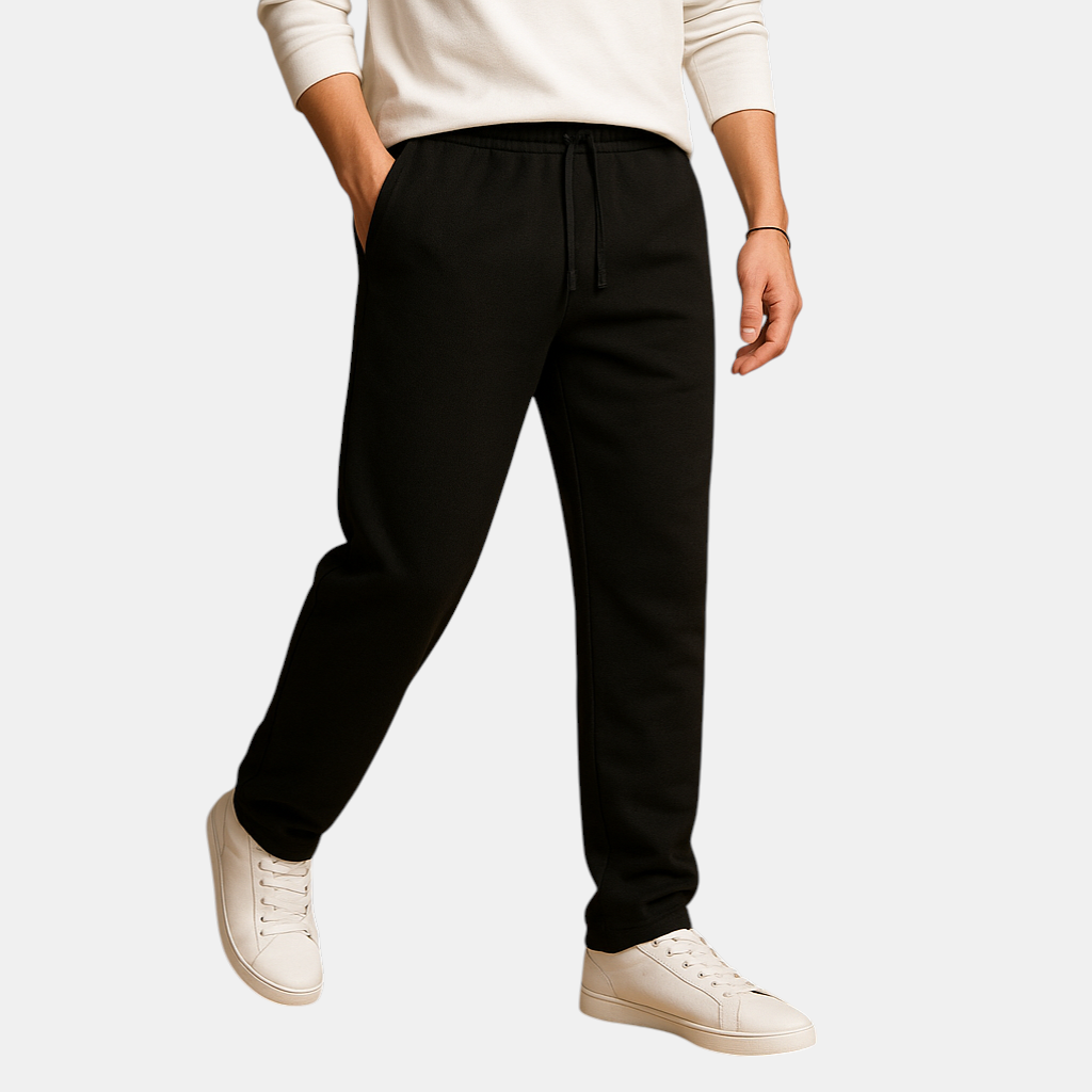 Oversized joggingsbroek voor heren met wijde pijpen in katoen, ideaal voor casual dagen en comfortabel loungen