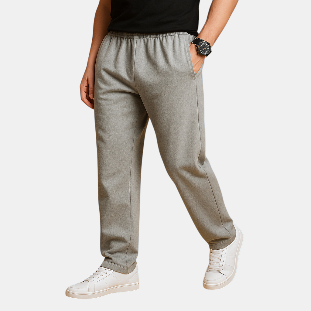 Oversized joggingsbroek voor heren met wijde pijpen in katoen, ideaal voor casual dagen en comfortabel loungen