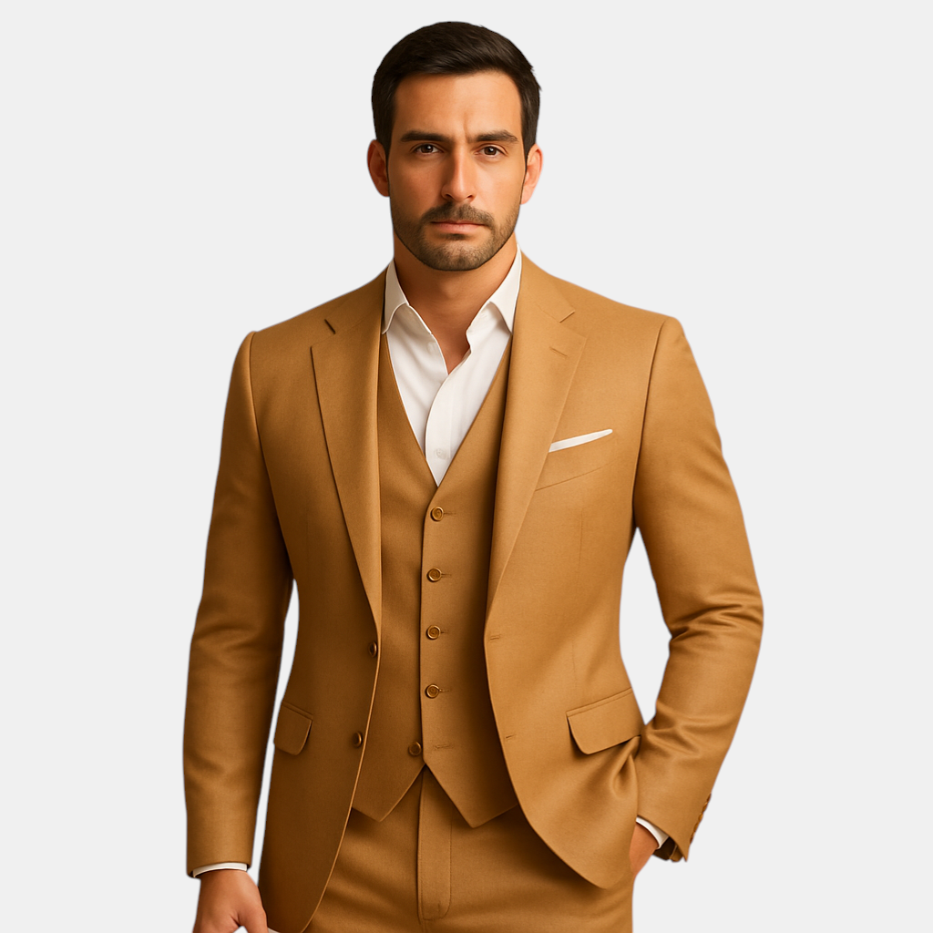 Stijlvol slim fit herenpak met blazer en pantalon in diverse kleuren, perfect voor bruiloften, zakelijke bijeenkomsten en formele evenementen.