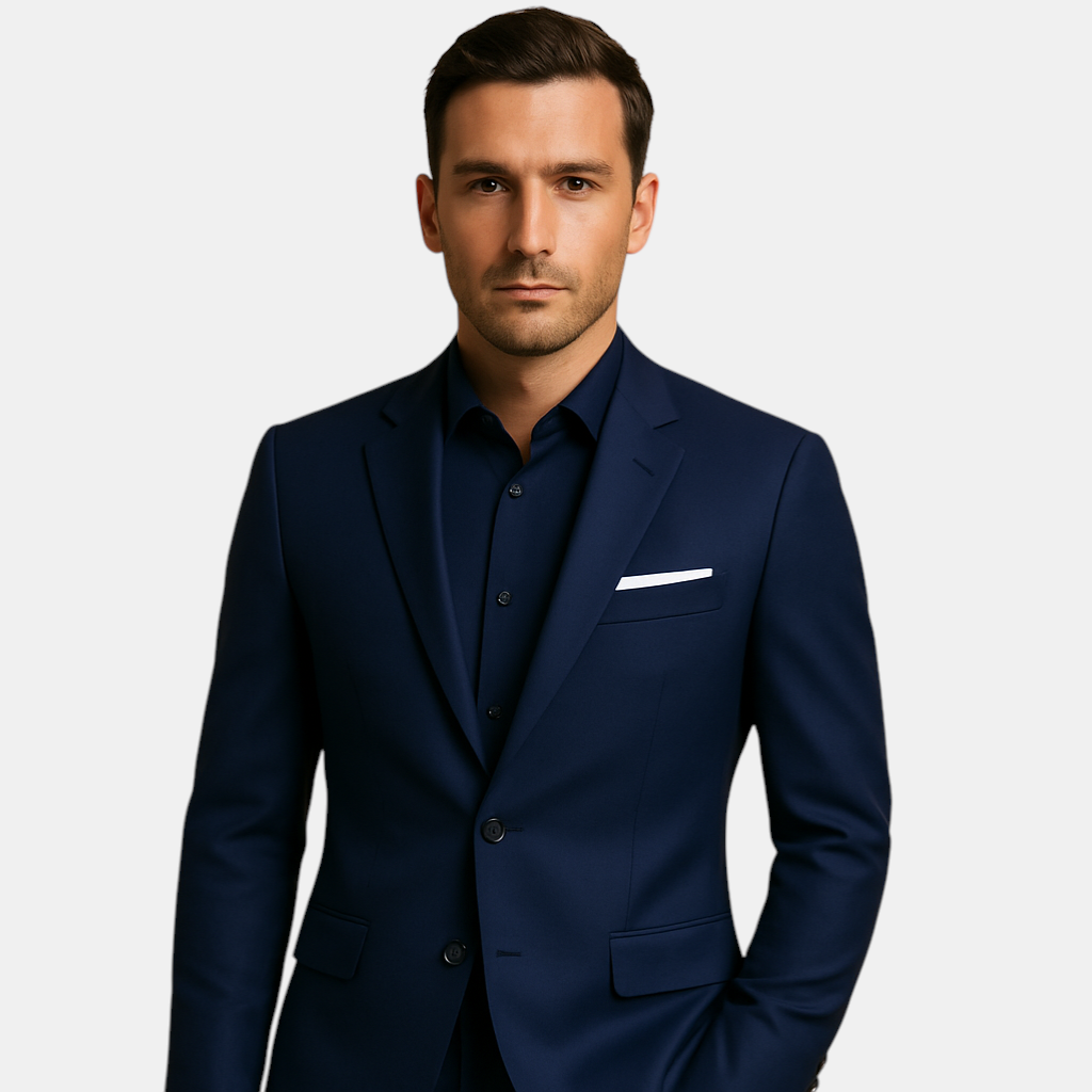 Stijlvol slim fit herenpak met blazer en pantalon in diverse kleuren, perfect voor bruiloften, zakelijke bijeenkomsten en formele evenementen.