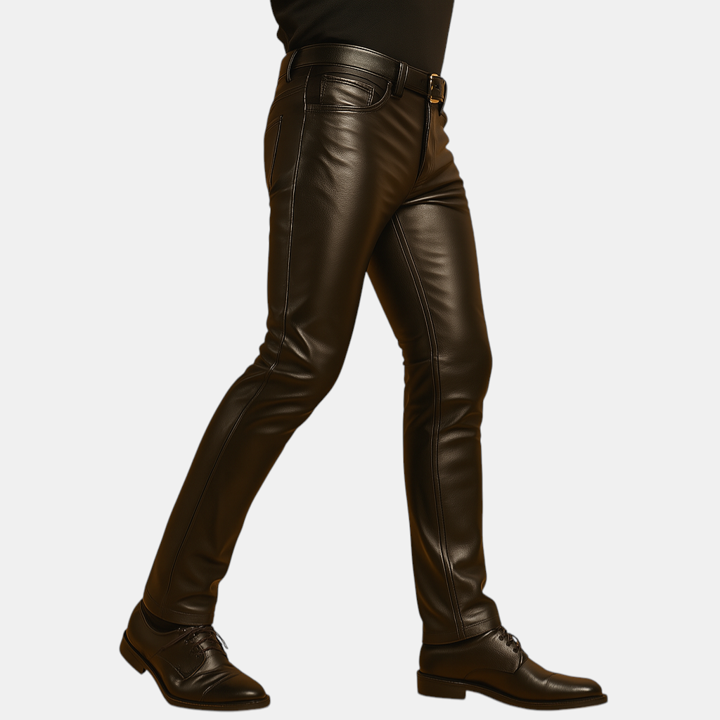Slim fit high-waist damesbroek met moderne strakke look en comfortabele stretch, perfect voor casual en semi-formele outfits.