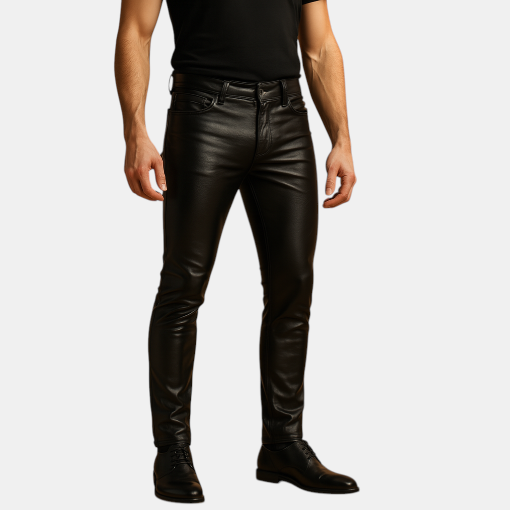 Slim fit high-waist damesbroek met moderne strakke look en comfortabele stretch, perfect voor casual en semi-formele outfits.