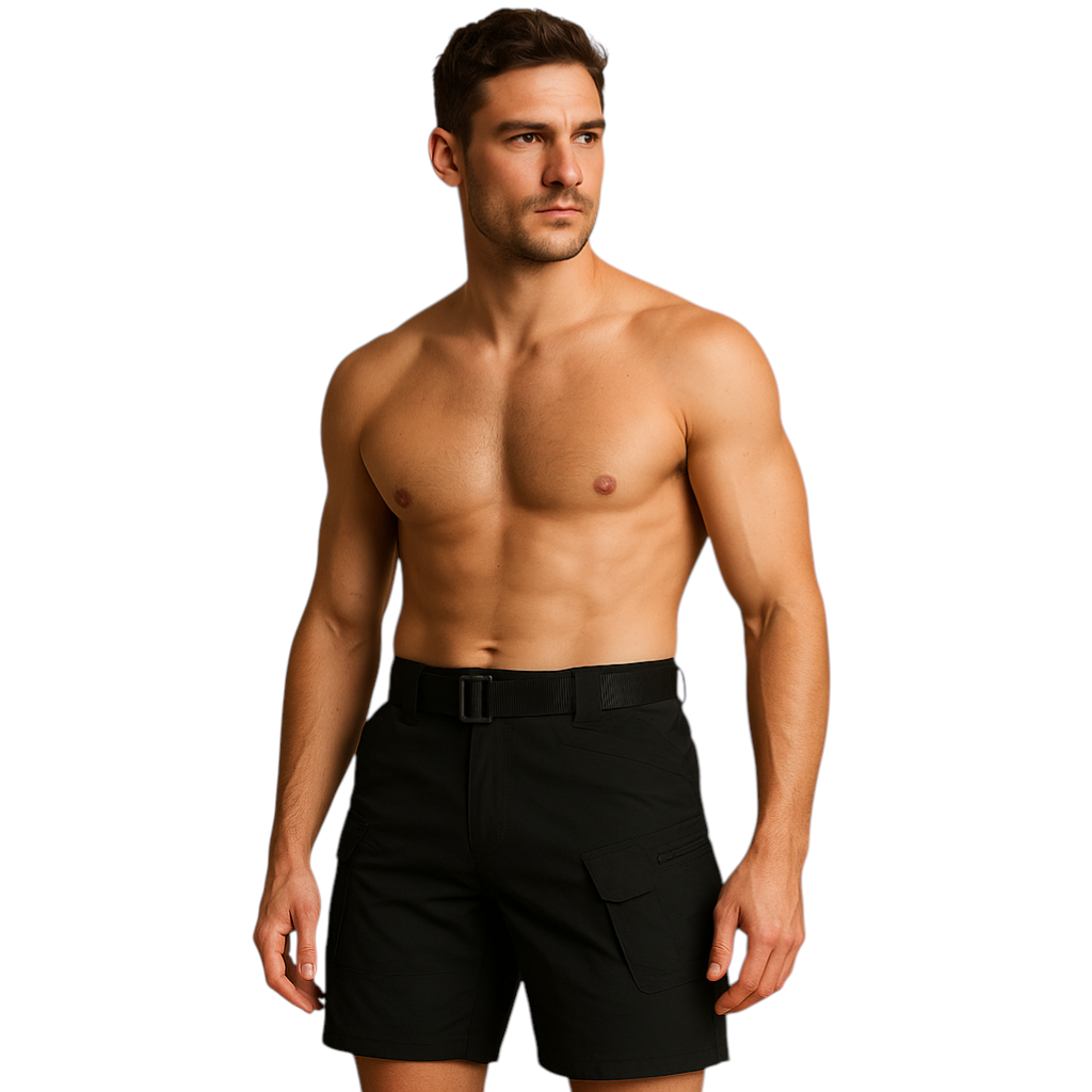 Heren cargo broek met sneldrogend materiaal en meerdere zakken, perfect voor outdoor activiteiten zoals wandelen, kamperen en vissen.