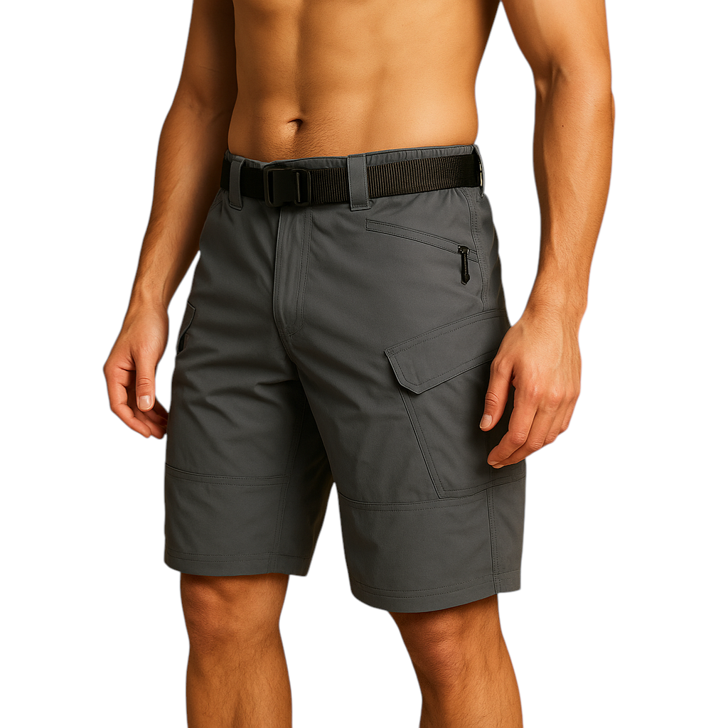 Heren cargo broek met sneldrogend materiaal en meerdere zakken, perfect voor outdoor activiteiten zoals wandelen, kamperen en vissen.