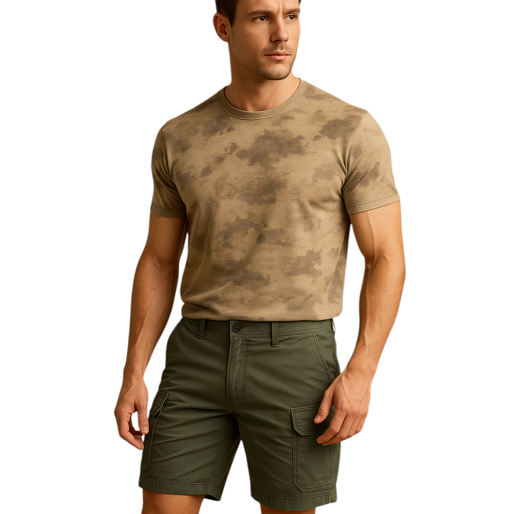 Heren cargo broek met sneldrogend materiaal en meerdere zakken, perfect voor outdoor activiteiten zoals wandelen, kamperen en vissen.