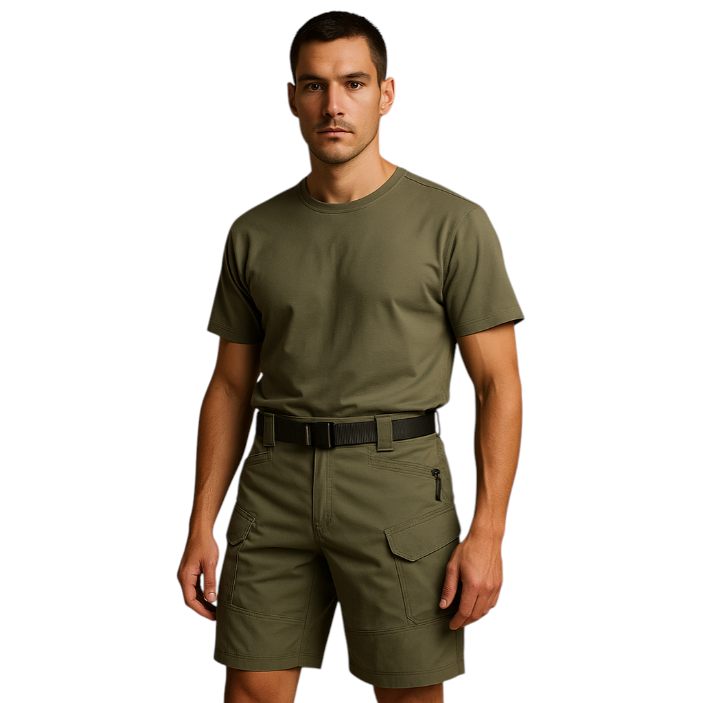 Heren cargo broek met sneldrogend materiaal en meerdere zakken, perfect voor outdoor activiteiten zoals wandelen, kamperen en vissen.