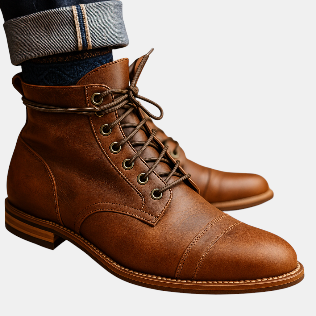 Stijlvolle warme herenlaarzen met hoog model, ideaal voor dagelijks gebruik of formele gelegenheden. Duurzaam en elegant design.