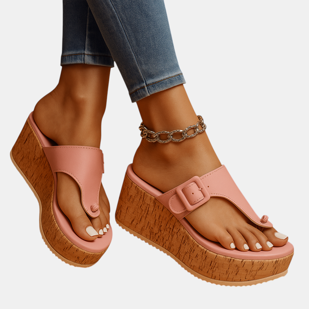 Luxueuze dames sandalen met hoog platform en antislipzool voor maximale comfort en stijl.