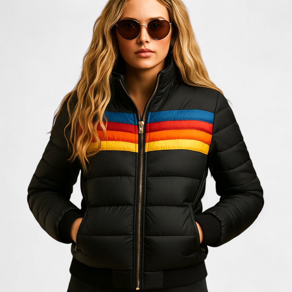 Warme gewatteerde winterjas met capuchon voor dames, stijlvol en flatterend met tijdloos design. Ideaal voor werk, reizen en winterse feestdagen.