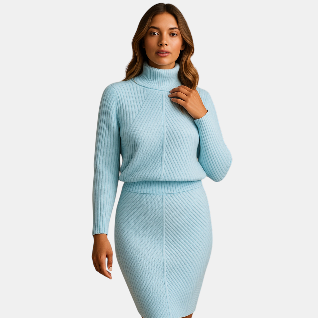 Warme midi winterjurk voor dames in zachte stof, ideaal voor casual en formele winterlooks in stijlvolle kleuren.