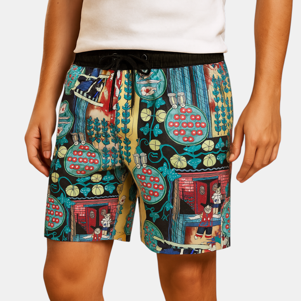 Elegant men's swimwear with fast-drying technology for a comfortable beach experience.